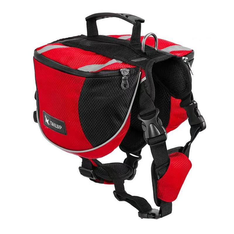 Pet Outdoor Backpack Large Capacity Dog Adjustable Saddle Bag Luxury Dog Backpack Harness Carrier For Traveling Hiking