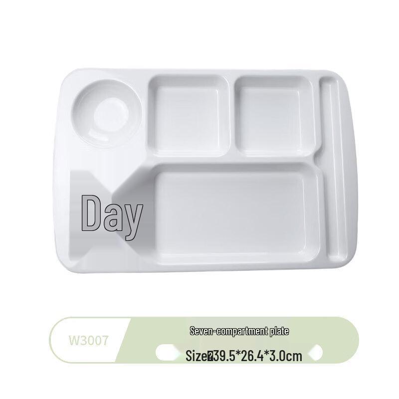 Wuhe A5 Livsmedelsgodkänd Melamin Vit 3-Facks Serveringsfat