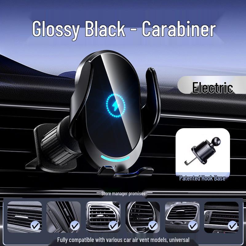 Universal Wireless Car Phone Holder with Charging and Suction Cup
