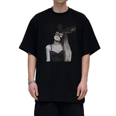 Hot Singer Ariana Grande Dangerous Graphic T Shirt Men Women Vintage Hip Hop Streetwear Unisex100% Cotton Short Sleeve T-shirts
