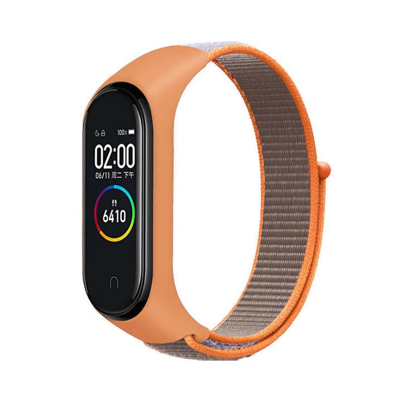Nylonschlaufe für Xiaomi Mi Band 9 8 7 4 3 5 6 Smartwatch Armband Sport Correa Atmungsaktives Ersatzarmband an Miband 6 8 Armband
