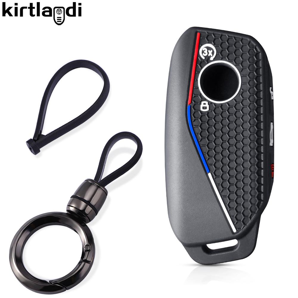 Silicone Holder Key Cover Accsesories For BMW X1 U11 Series 7 735i 740Li X7 I7 G07 LCI XM X1 2024 U 11 Car Key Case Keychain