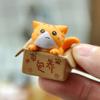 4 Stück Mini Katze Ornament Garten Welpen Statue Geschenk für Kinder Kinder Babyzimmer Niedlich Kawaii Spielzeug Miniaturfiguren Heimdeko