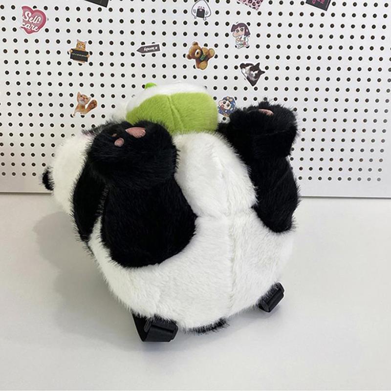 Cartoon Panda Plush Large Capacity Multi Purpose Backpack Student Children Comfort Schoolbag