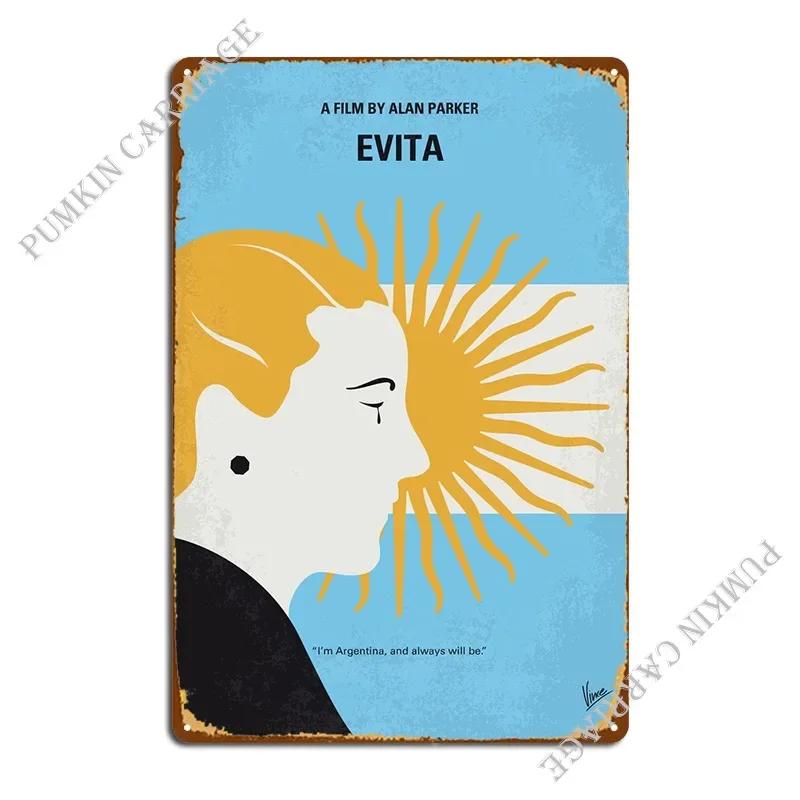 Evita Metal Sign Wall Decor Cinema Wall Decor Club Customized Tin Sign Poster 20x30cm(7.8x11.8inch)