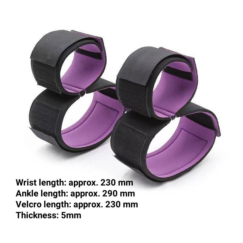 BDSM Bondage Gear Adjustable Handcuffs Ankle Cuffs Open Leg Restraint Fetish Sex Toys For Woman Couples Adult Games No Vibator