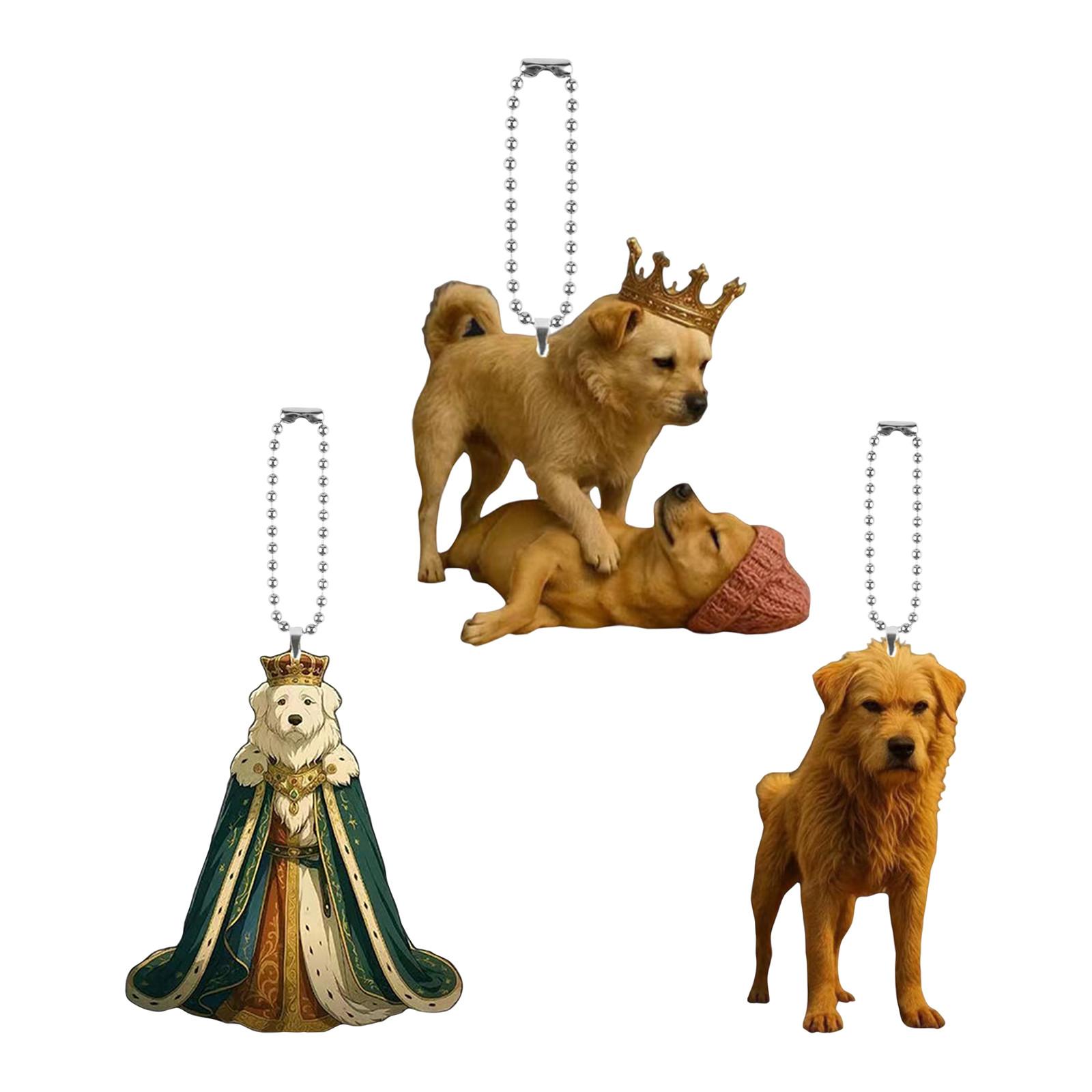 

2D Flat Pendant Acrylic Car Rearview Mirror Decoration Pendant For Dogs One Size