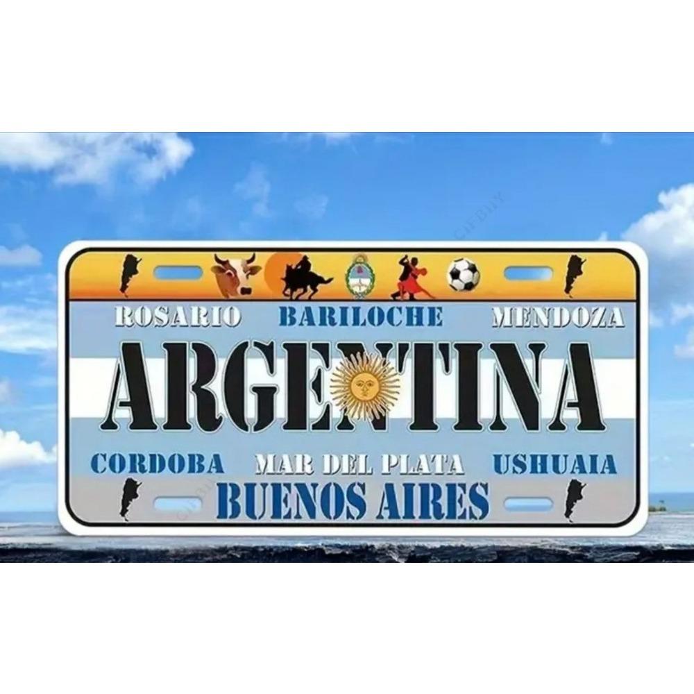 Souvenir Number for the Car , Car Number Plate for Interior Decoration, Metal, 15x30 Cm