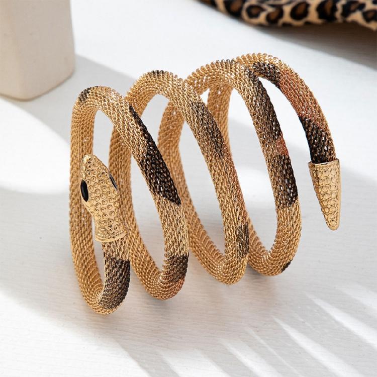 Stylish Retro Snake Necklace Multi Wear Option as Chokers Bracelet or Armband Adjustable Flexible Alloy Materials