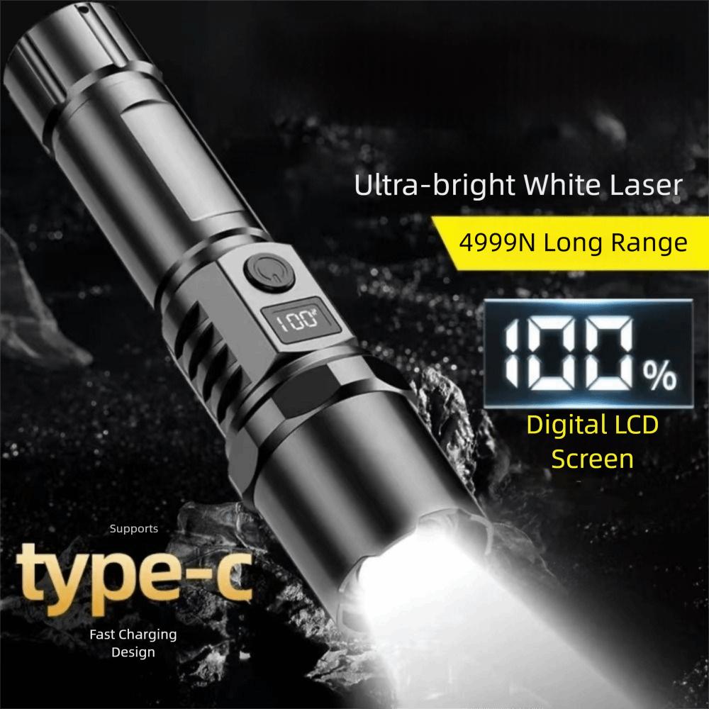 Ultra Bright Powerful LED Flashlight TYPE-C Charging Outdoor Emergency Light  Hiking