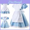 Elegante Costume di Alice nel Paese delle Meraviglie con Tessuto Traspirante e Lavorazione Raffinata