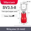 SV1.25-3/4S European Pre-insulated U/Y-shaped Copper Crimp Terminal