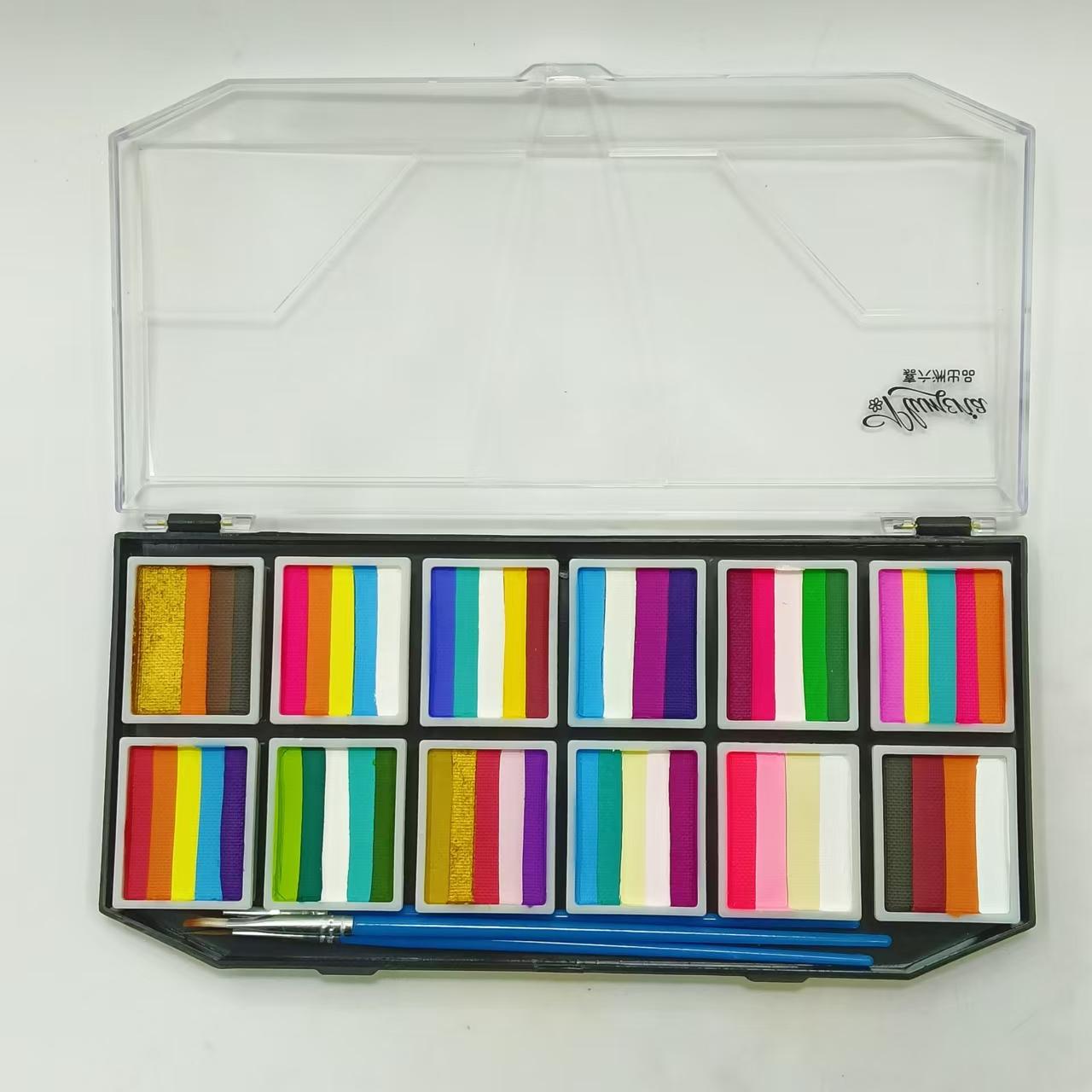 12-Color Rainbow Natural Plant-Based Makeup Kit