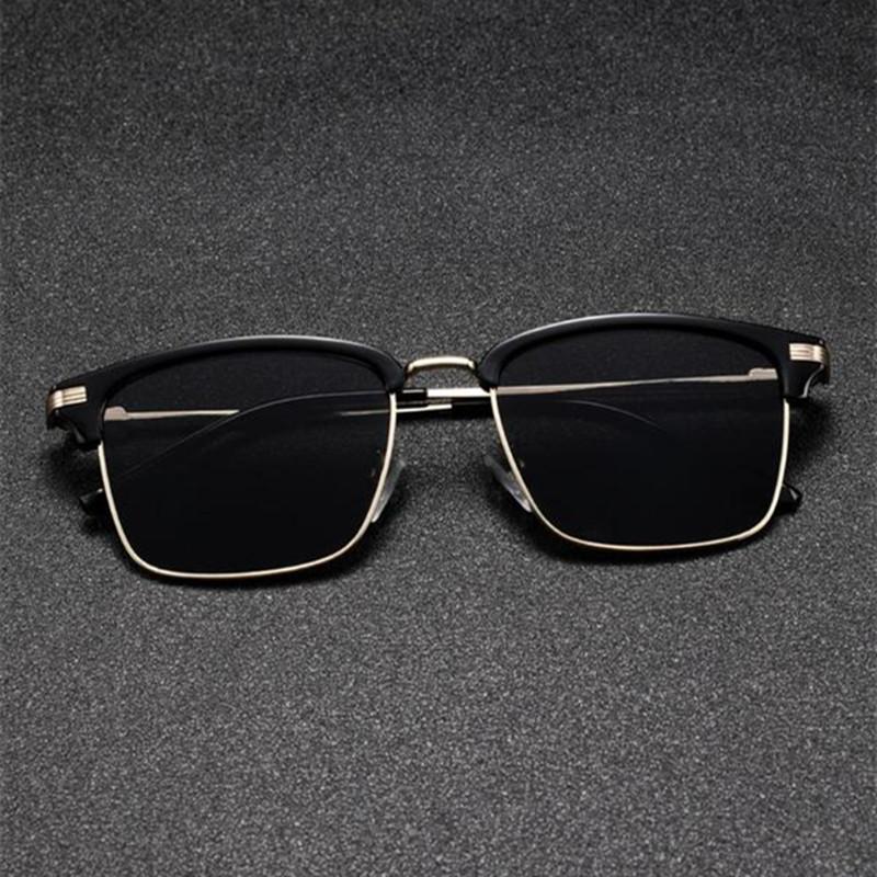 Trendige quadratische Sonnenbrille Damen Herren Vintage Halbrahmen Farbverlauf Gläser Sonnenbrillen für Herren Outdoor Sport Brillen UV400