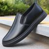 New Men's Business Casual Leather Shoes Dad Shoes Soft Sole Soft Surface Work Shoes