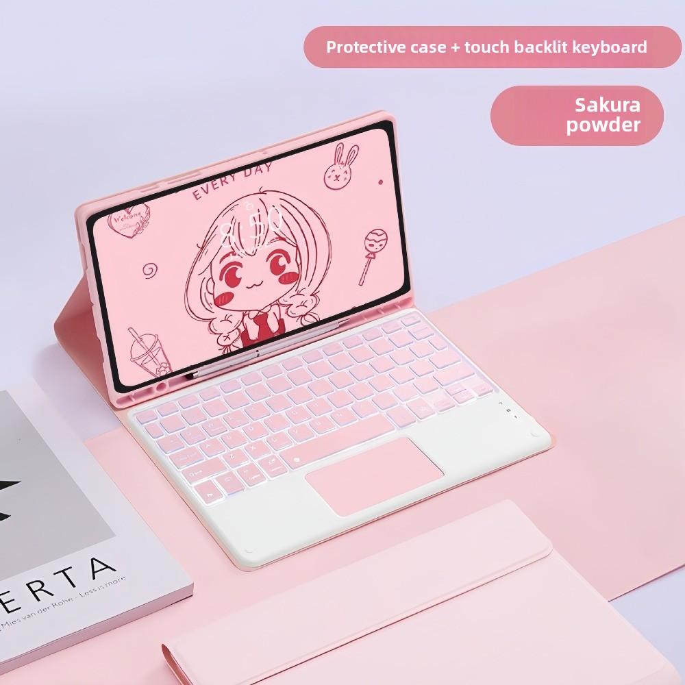 Leather Case for Samsung A9 Plus Tablet with Magnetic Keyboard and S Pen Slot Compatible S9FE