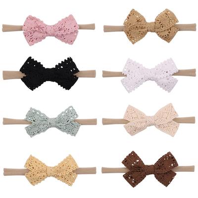 Accessories Bow Bowknot Soft Lace Headwear Nylon Hairbands Bow Headbands Baby Headband Hair Band
