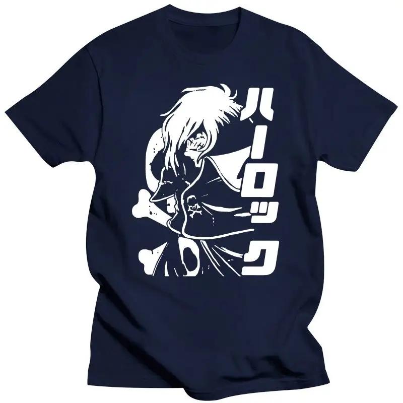 Young Design Soft Cotton Homme Tee Shirt Mens Clothing Awesome Space Pirate Captain Harlock Albator Anime T Shirt S