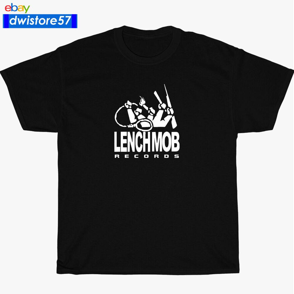 

Темно-белая футболка унисекс с логотипом Lench Mob Records