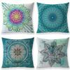 Home Decor Colorful Mandala Pattern Throw Pillow Covers Pattern Cushion Cover Suitable For Sofa Bedroom Car Pillow Cover