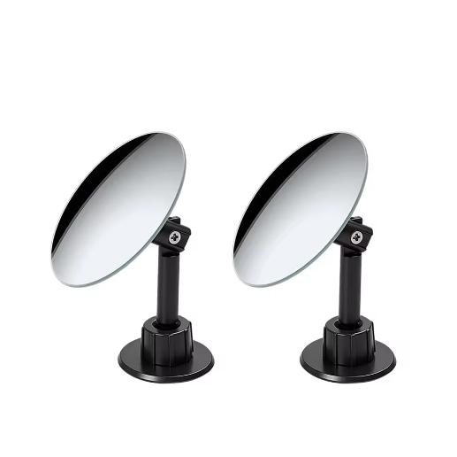 2Pcs Car Auxiliary Mirror Wide Angle 360 Degree Adjustable Auto HD Convex Rearview Rimless Mirrors Car Styling Parts