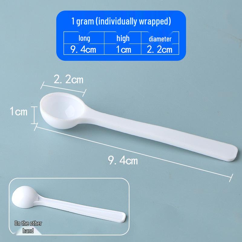 Individually Packaged Disposable Plastic Measuring Spoons: 1g, 3g, 5g, 10g, 15g for Liquid & Powder