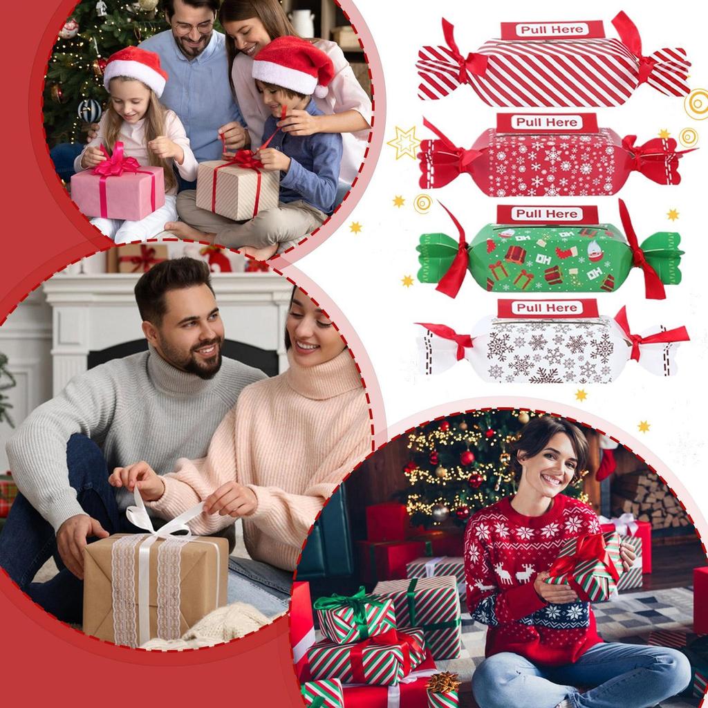 Christmas Money Box For Cash Party Pull-Out Candy Shaped Fun Containers Christmas Money Holders For Cash For Birthday Holiday