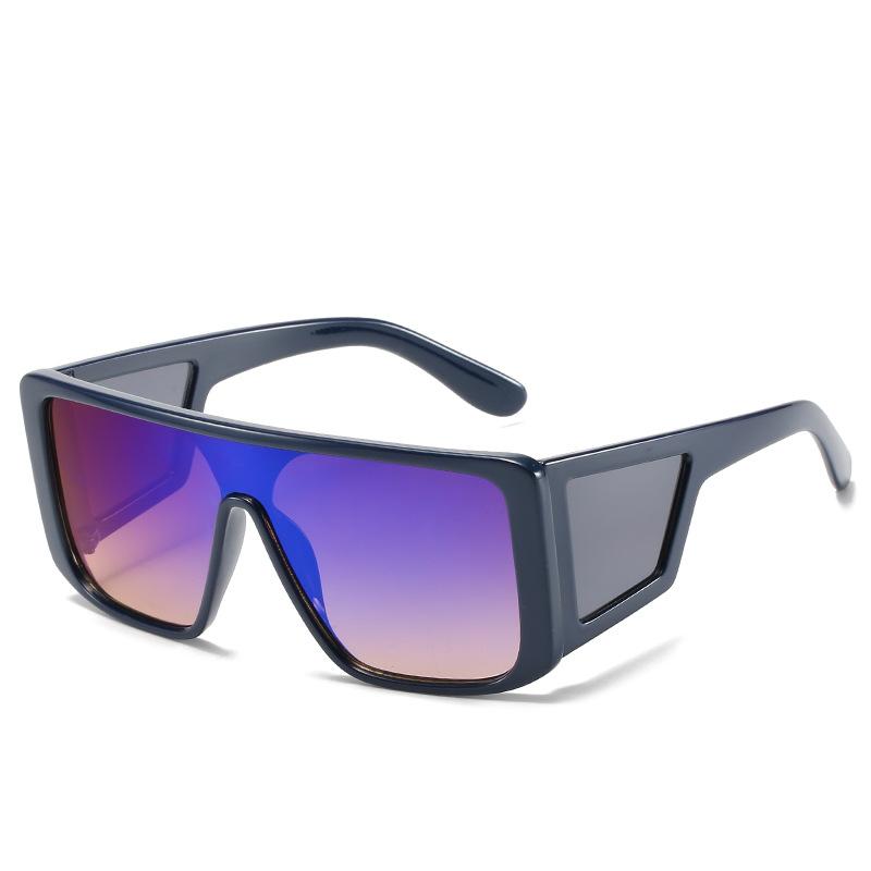 Europäische und amerikanische Mode-Straßenfotografie, vielseitige Sonnenbrillenbox für Damen, personalisierte einteilige Schutzsonnenbrille für Herren