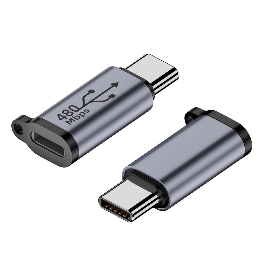 Female iOS8pin To Type-C /Micro USB Converter Adapter Fast 480Mbps Transfer Speed 18W Charging Capability Connector