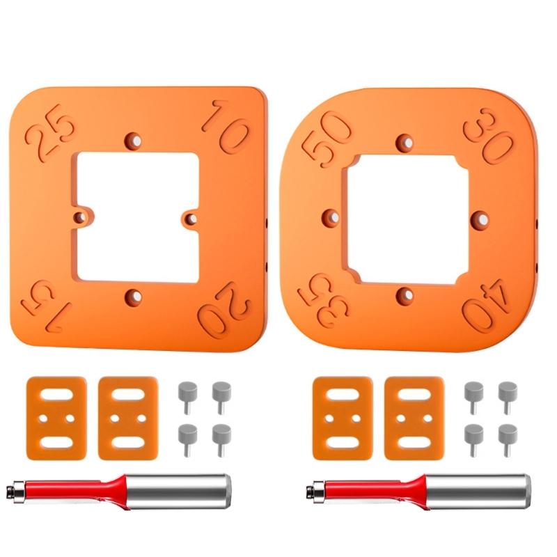 2Pcs Portable Round Corner Radius Jigs Router Templates Positioning Tool for Woodworking Auxiliary with 4 in 1 Design