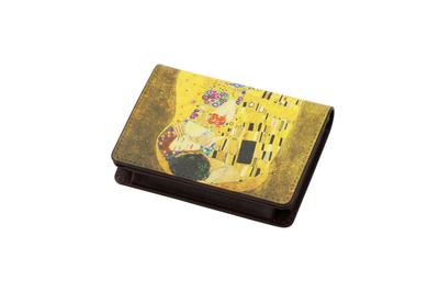 [Galeria Plakatów Artystycznych] Uchwyt na wizytówki, Etui na karty, Męskie, Damskie, Guzik (Klimta (Pocałunek))