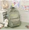 Schoolbag Soft light Cool atmosphere Milk white butterfly full print schoolbag Junior high school students Daily commute Lightweight versatile 