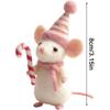 Krücke Maus Mini-Figur Harz Handwerk Ornament Niedliche Tierstatue für Zuhause Schreibtisch Tischplatte Regal Dekoration Feengarten Mikro