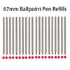 5/10/50 PCS 67mm Pen Refill Metal Ballpoint Pen Refills Office School Supplies Stationery Gifts Blue Black Pen Refills