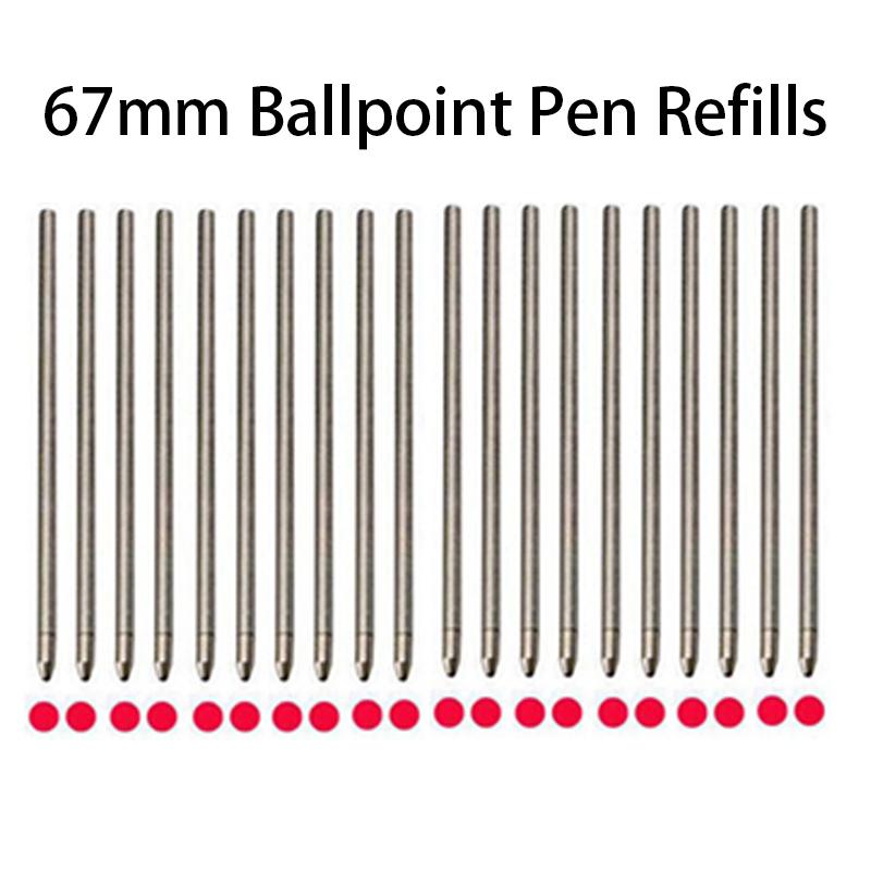 5/10/50 PCS 67mm Pen Refill Metal Ballpoint Pen Refills Office School Supplies Stationery Gifts Blue Black Pen Refills