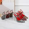 Women 13cm OL PUmps Sexy Pointed Leopard Print Rear Size High Heels Metal Stiletto WZ