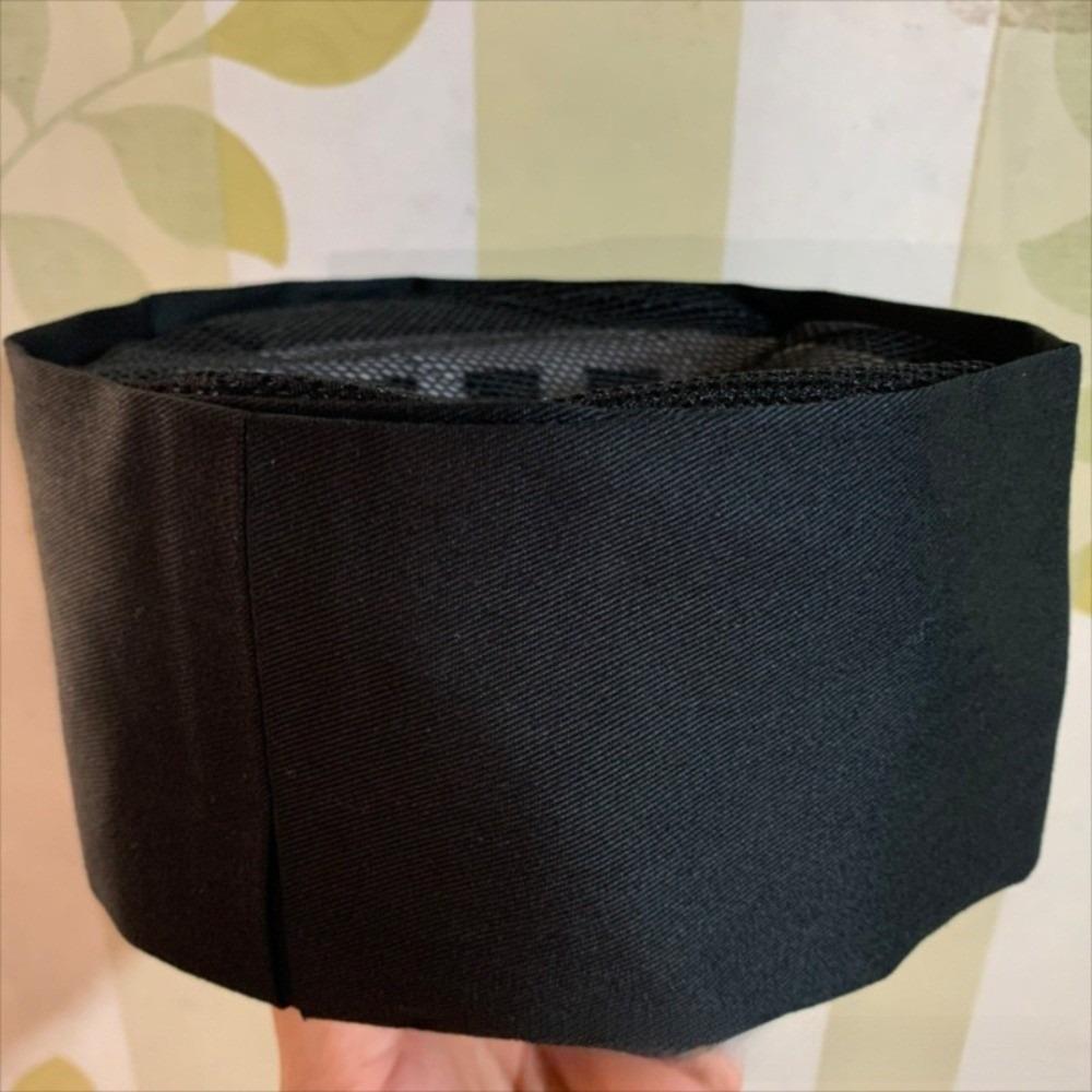 Wear Resistant Chef Flat Top Caps Mesh Head Circumference Breathable Sushi Cap  Both Sexes Chef