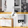 2 Pcs Stainless Steel Cabinet Door Hinges Close Quiet Wardrobe Door Concealed Hinges