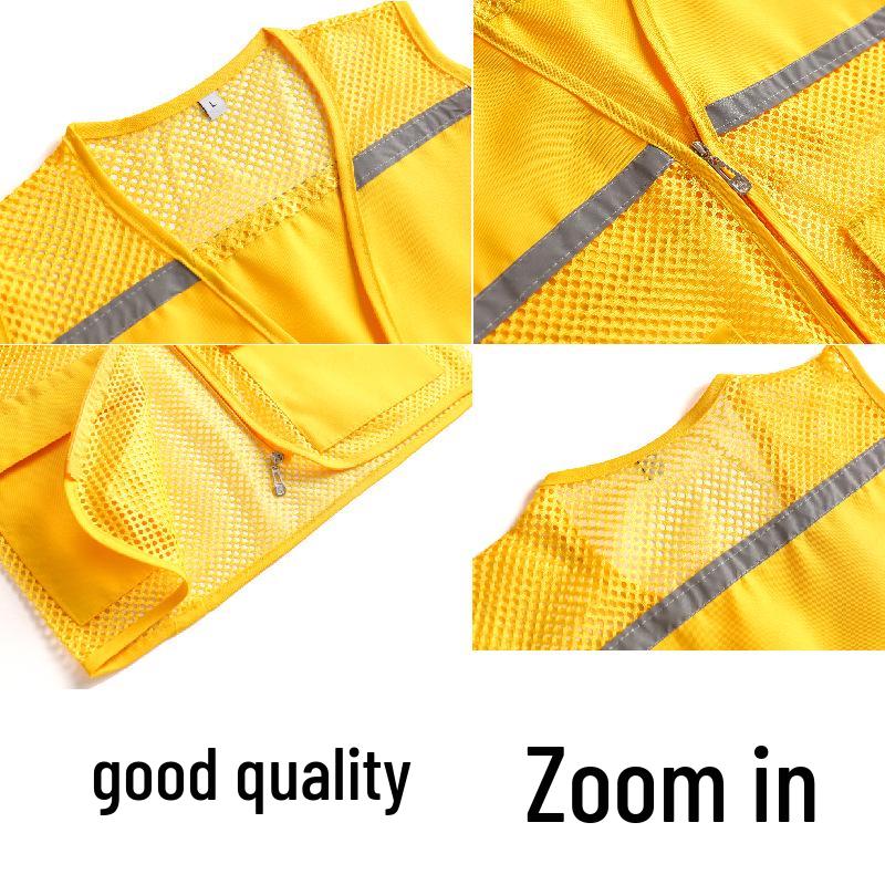 Custom Logo Breathable Mesh Reflective Vest for Public Service & Volunteer Activities