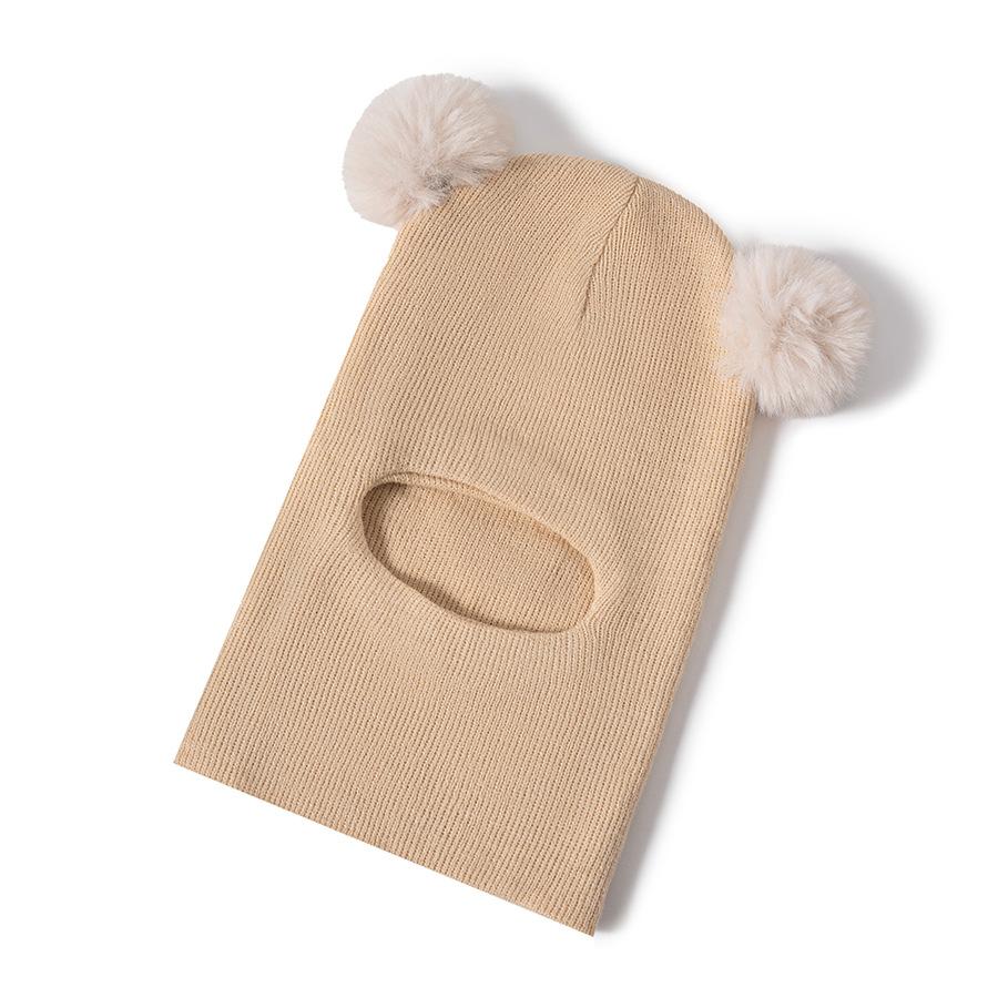 Children's Hat and Scarf Combo, Fleece-Lined, Thickened, Ear Protection, Winter Warm Knitted Hat for Boys and Girls