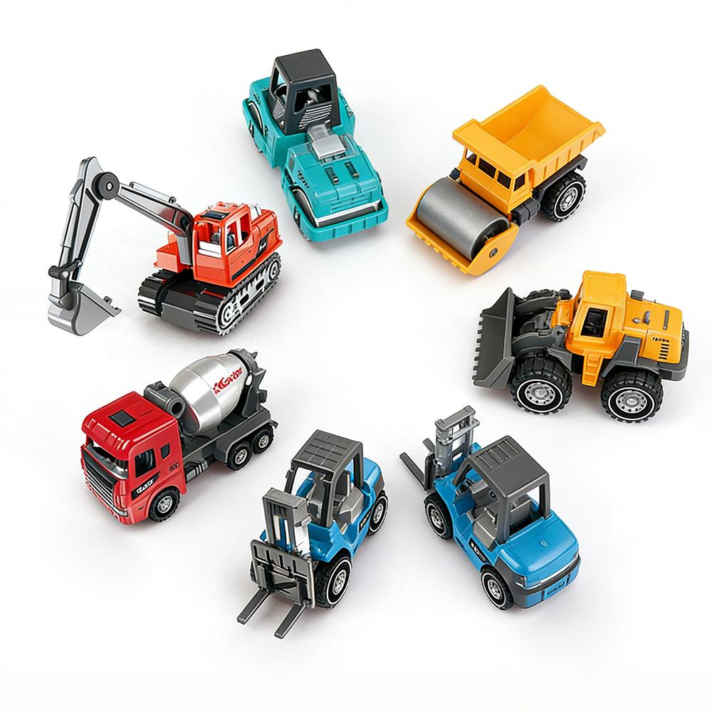 1:64 Alloy Construction Vehicle Play Set – Indoor/Outdoor Engineering Toys for Kids & Friends