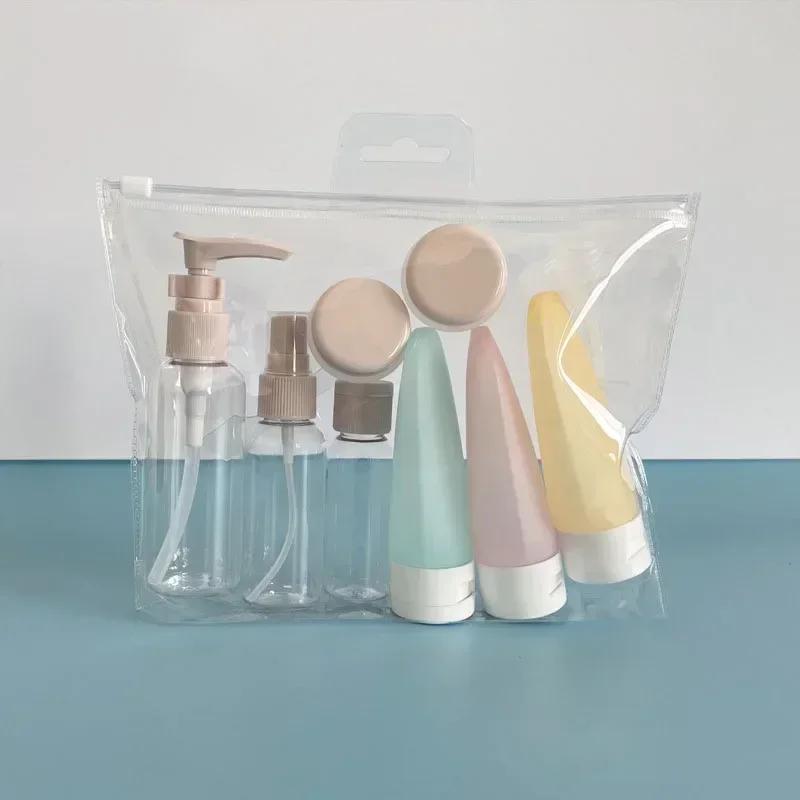 Travel Refillable Bottle Set Spray Lotion Shampoo Shower Gel Tube Bottling Cosmetic Empty Liquid Container Portable Tool Refill