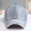 Unique Studded Baseball Caps Unisex Vintage Rhinestones Sport Hat Adjustable Headwear Outdoor Activities