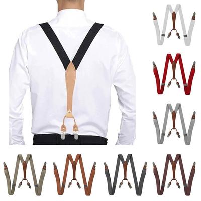 Bretelles élastiques en Y 4 Pinces Bretelle Sangle Ceinture Nouvelle Bretelle Bretelles Hommes Femmes