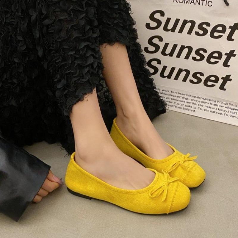 

Fashion New Fashion Summer Style Elegant Fairy-inspired Casual and Fashionable Flat Single Shoes for Parties and Banquets Zapatos Mujer 42 жёлтый