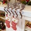 Holiday Stocking Hook Reindeer Stocking Hook Festive Christmas Stocking Hooks Non-slip Metal Hangers for Mantel Ornaments
