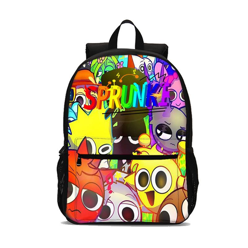 Sprunki Ritim Kutusu Oyunu Cep Cepli Öğrenci Sırt Çantası