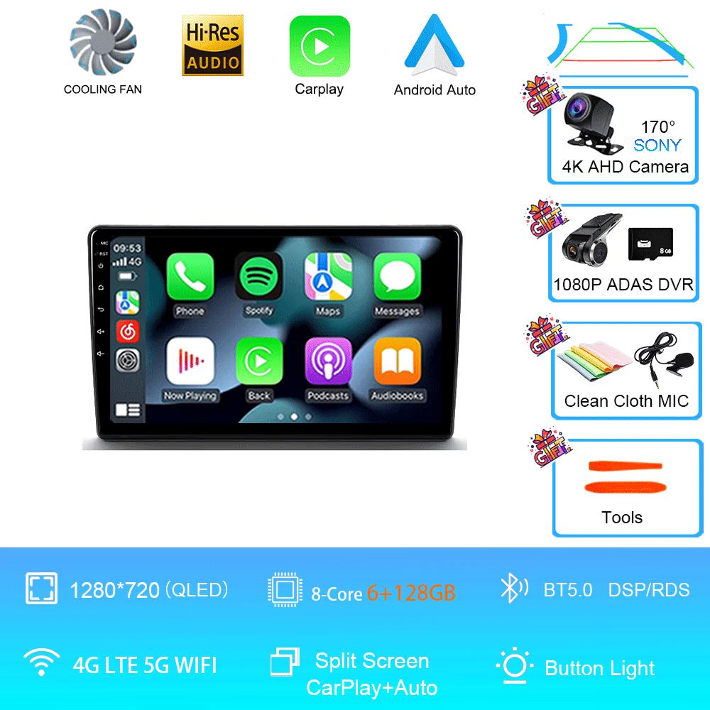 Android 14 Carplay Per Citroen Berlingo 2 B9 Peugeot Partner 2008 2009 2010 -2022 Lettore multimediale per autoradio DSP WIFI +