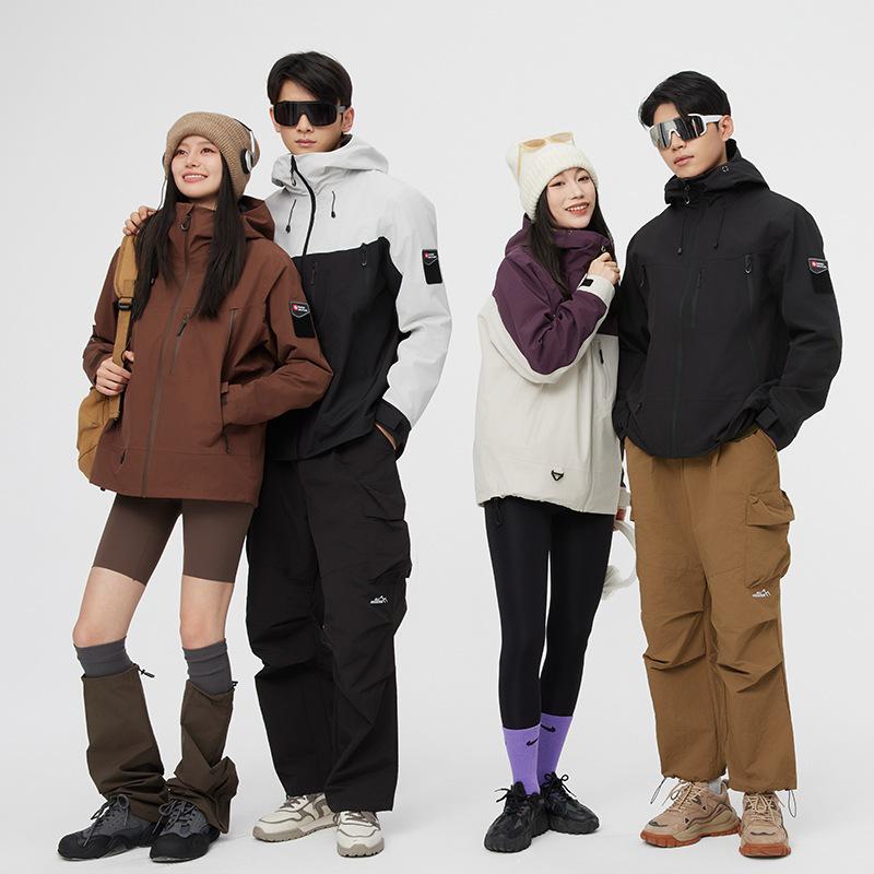 Unisex 3-in-1 Water-Repellent Fleece-Lined Ski Jacket for Autumn/Winter