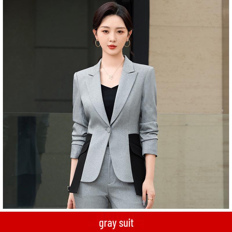Autumn/Winter 2024 Women's Elegant Suit Jacket & Pants Set for Formal Wear.